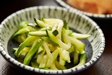 Zucchini side dish, Korean food