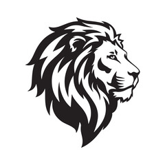 Lion Head Vector Silhouette Logo Design. Lion Vector Illustration