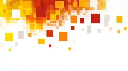 Abstract geometric background with orange squares