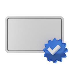 3d verified sticky note paper text box