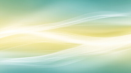 Abstract waves in soft yellow and teal hues