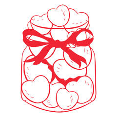 Coquette Heart box Outline Clipart, Coquette Heart box line art, vintage outline, coquette Heart box, wedding, birthday ,Heart, Pink Heart box ClipArt, coquette clipart