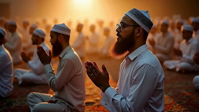 muslim people are praying