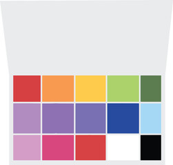 color palette on transparent background