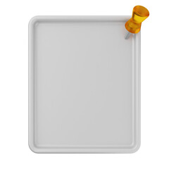 3d pin sticky note paper text box