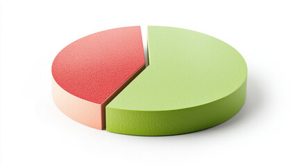 Fototapeta premium Smoking and Business Themed, colorful pie chart illustrating data distribution with two segments