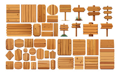 木製看板ベクターイラストセット