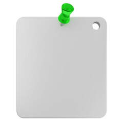 3d pin sticky note paper text box