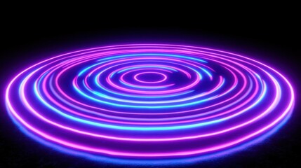 Fototapeta premium Neon swirl light stage backdrop