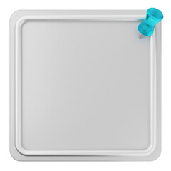 3d pin sticky note paper text box