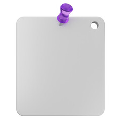 3d pin sticky note paper text box
