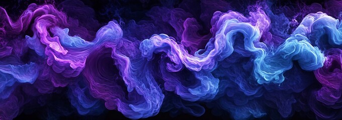 Fototapeta premium Abstract Swirls of Purple and Blue Hues