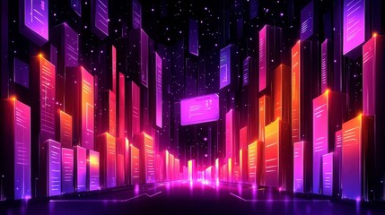 Vibrant design of a digital medical management workspace featuring organized files, secure data transfer, and technology-driven solutions for healthcare professionals