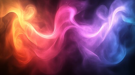Obraz premium Abstract Colorful Swirling Nebula Cosmic Dust