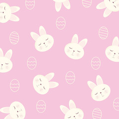 Easter bunny pattern vector illustration.