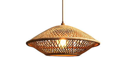 decorative of bamboo celling lamp isolated on transparent background 