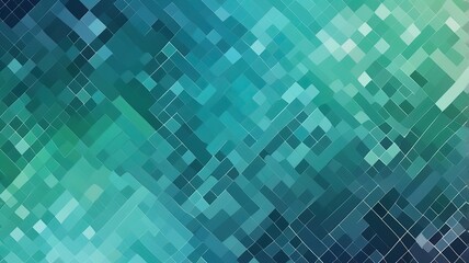 Gradient mosaic background with a mix of cool blues and greens, vector grid pattern.