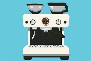Stylish Coffee Machine Illustration