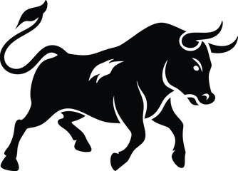 Download Black Bull Vector for Logos and Graphic Projects"