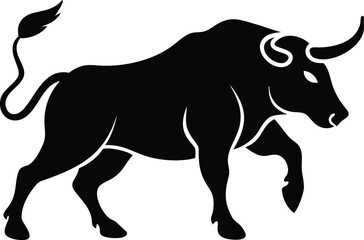 Powerful Bull Silhouette Vector for Branding and Illustrations"