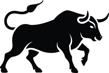 Powerful Bull Silhouette Vector for Branding and Illustrations
