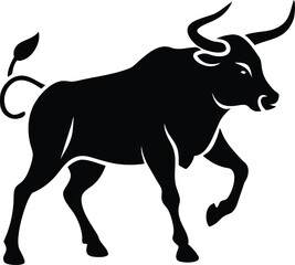 Powerful Bull Silhouette Vector for Branding and Illustrations"