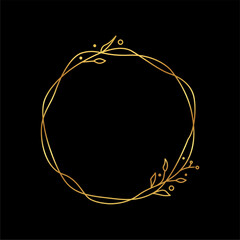 Luxury Circle Floral Design. Elegant circle decorative frame, Circular wave pattern and dynamic lines for modern design projects,