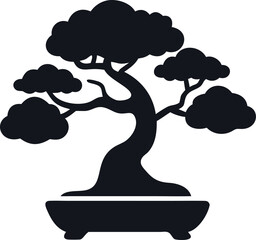 Elegant Bonsai Tree Vector for Logos, Prints, and Creative Designs