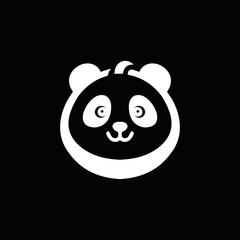 cute, funny and adorable panda logo