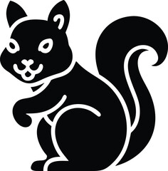 Free Squirrel Vector - Black Silhouette Graphic for Designers