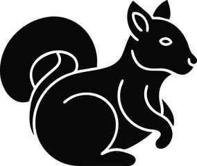 Download Black Squirrel Silhouette Vector for Creative Projects