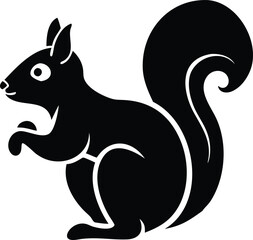 Download Black Squirrel Silhouette Vector for Creative Projects