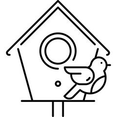 birds Outline style illustration 