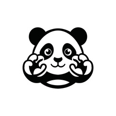 cute, funny and adorable panda logo