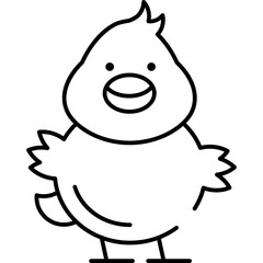 Chicks Outline style illustration 