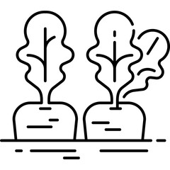 Carrot Outline style illustration 