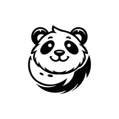 cute, funny and adorable panda logo