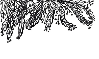 illustration of a tree and copy space for text