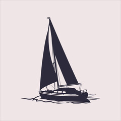 Boat silhouette vector illustration, boat icon, boat logo vector isolated