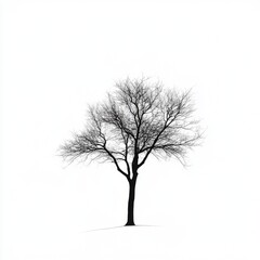 Obraz premium Branch White Monochrome photography Twig Monochrome Black and white Trunk Woody plant Line art Graphics