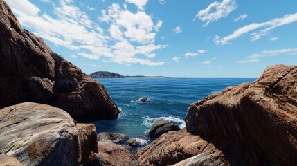 Rocky Coastline Ocean View