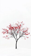 Branch Red Twig Pink Plant stem Blossom Mountain-ash Rose family Holly Apples