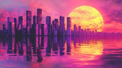 Fototapeta premium City Skyline Reflection