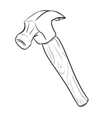 hammer digital drawing illustration isolated