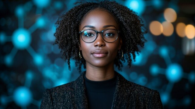 Close-up of a laboratory researcher conducting medication analysis in a professional pharmaceutical lab, with molecular imagery in the background representing advances in medical research.