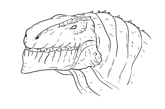 zilla digital drawing illustration isolated