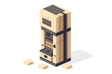 Automated Warehouse Storage System Illustration