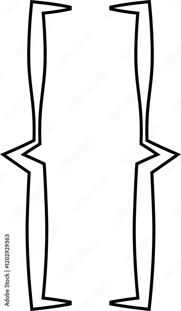 Fototapete curly double braces. symmetric brackets pair, punctuation symbol for mathematics. frames for math in
