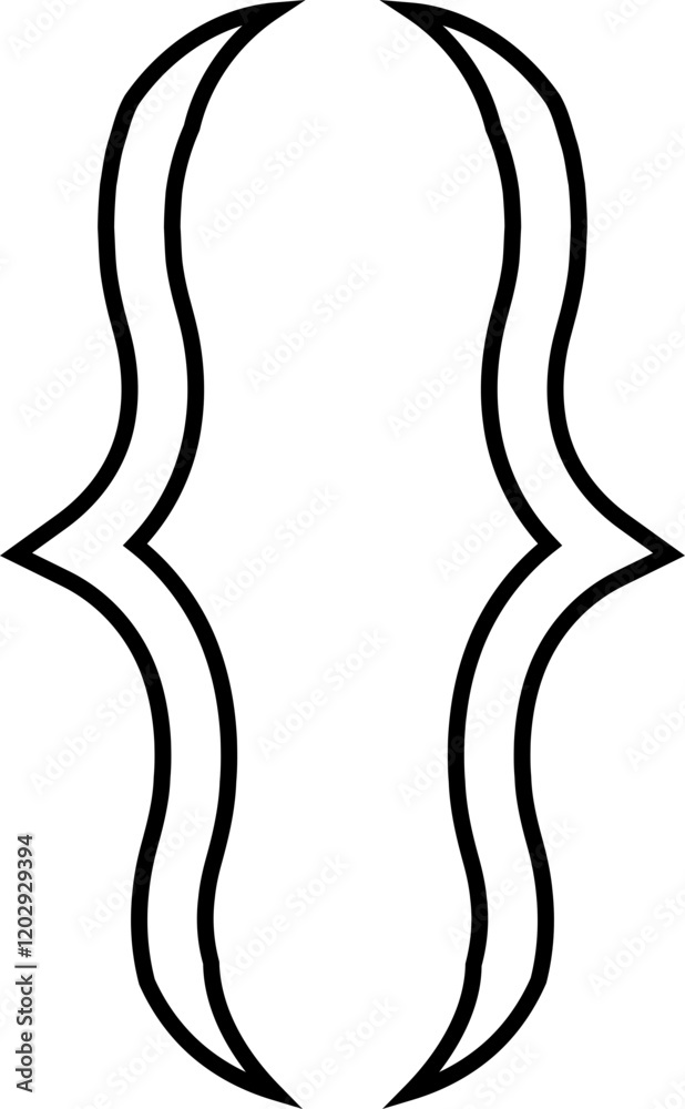 Fototapete curly double braces. symmetric brackets pair, punctuation symbol for mathematics. frames for math in
