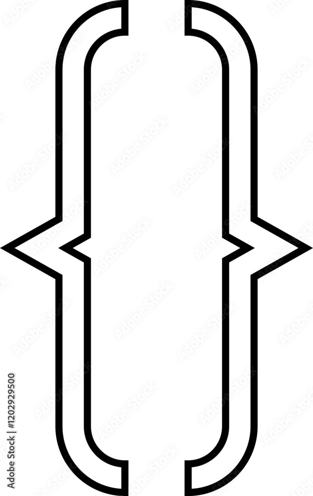 Fototapete curly double braces. symmetric brackets pair, punctuation symbol for mathematics. frames for math in
